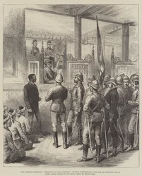 Die Burma-Expedition, Absetzung von König Theebaw, General Prendergast gibt ihm zehn Minuten Gnadenfrist